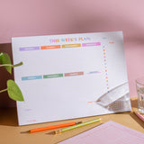 set of weekly and daily planner pads. A5. 100% recycled paper.