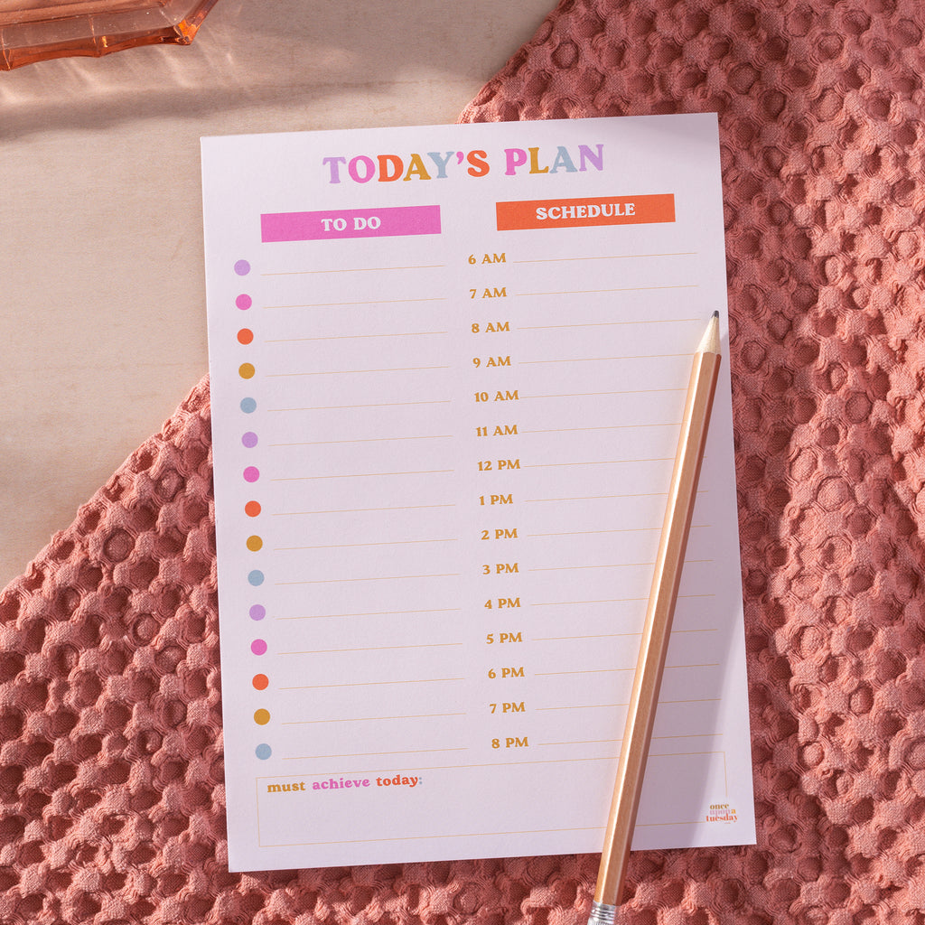 set of weekly and daily planner pads. A5. 100% recycled paper.