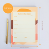 A5 weekly planner pad. sunrise. 100% recycled paper. Made in the UK.