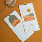 Desert Sun. Perpetual Birthday Calendar. Celebration. 15x30cm. Hanging Calendar. 100% Recycled Paper.