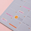 One sheet of family calendar planner stickers. Use on your calendar, wall planner, or in your diary. 100% Recycled Paper. Made in the UK.