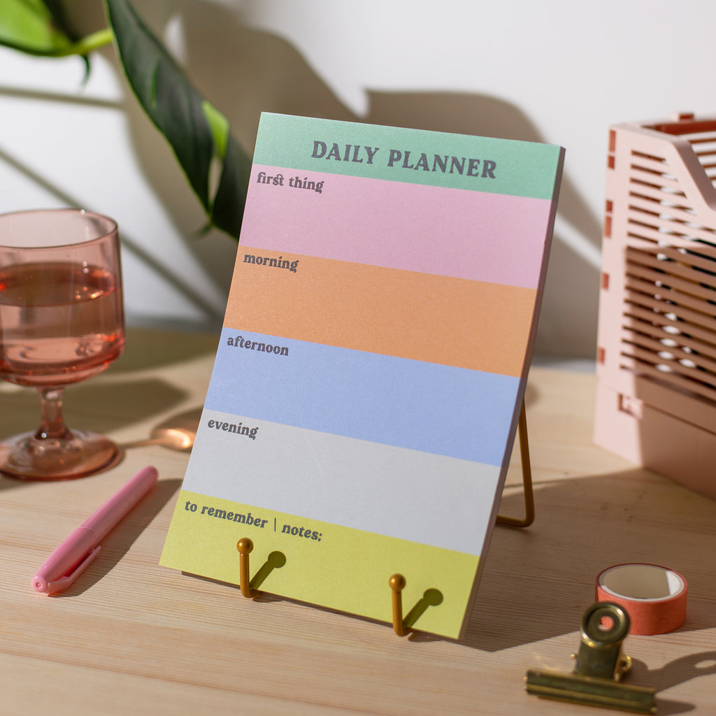 Productivity time blocking pad. Productivity planner